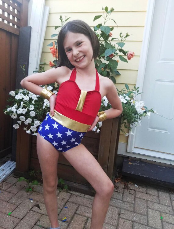 wonder woman girls swimsuit