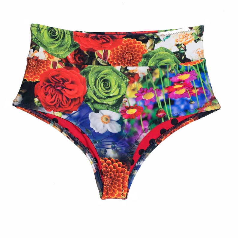 Floral Cheeky Bikini Bottom/ Plus Size Swimwear/ XSXXL Etsy