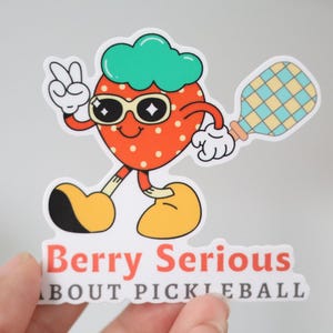 Pickleball Sticker Funny Vinyl Sticker for Indoor/Outdoor use, Water Bottles, Laptops, Journals, Gifts & Pickleball Fans