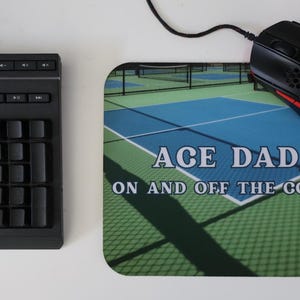 Ace Dad Pickleball Mouse Pad | Perfect for Sports Lovers, Gamer Gifts, Office Decor, Father&#39;s Day, and Sports Events