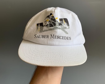 Gorra vintage del equipo Sauber Petronas Mercedes-Benz F1, años 90, talla única