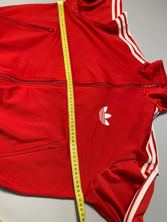 Vintage Adidas Firebird Red White Track Jacket 3 Stripes Y2K Size