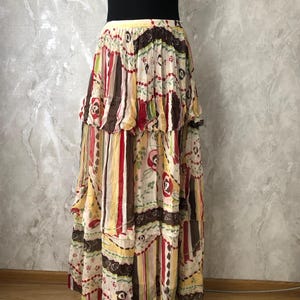 スカート 90s KENZO Vintage Silk Linen Maxi Skirt Kenzo Maxi Skirt - Etsy
