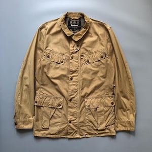 Barbour Enfield Jacket Ivory Cotton Made in England Men’s M – Vintage Motorcycle Style