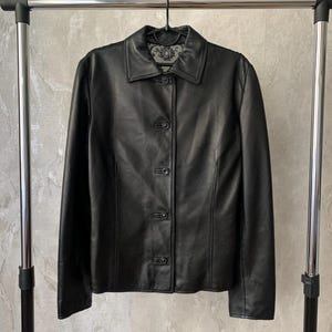 ジャンニ・ヴェルサーチ レディース ヴィンテージ 90年代 ブラックレザージャケット レースインサート付き サイズ IT 42 / M