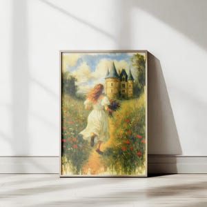 Renaissance Castle Wall Art – Baroque Painting Digital Download – 18th Century Vintage Printable Poster
