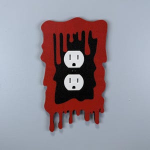Dripping Blood Outlet Cover Plate | Wall Plate | Spooky decor | Halloween Decor | Pumpkin decor | Duplex | Gore |