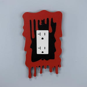 Dripping Blood Outlet Cover Plate | GFI | Wall Plate | Spooky decor | Halloween Decor | Pumpkin decor | Gore |