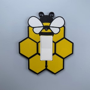 Honey Bee GFI Outlet Cover Plate | Wall Plate | Garden Home Decor | Nursery Accent Piece | Bumblebee gift idea | Nursery Gift Idea