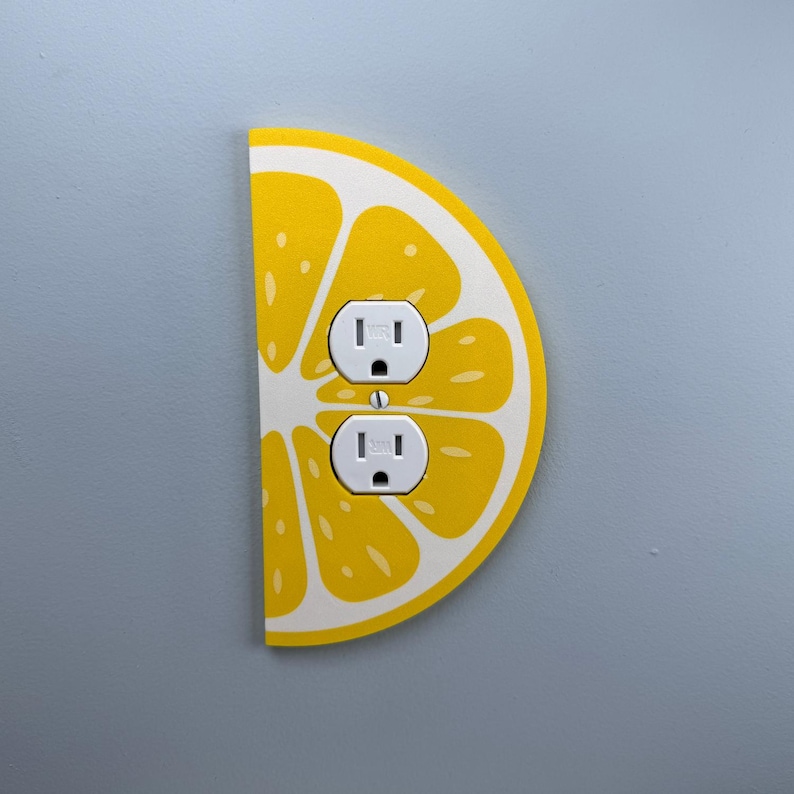 Lemon Duplex Outlet Cover Plate | Wall Plate | Fruit home decor | Kitchen Accent Piece | Fruit Lover | Lime | Cara Cara Orange