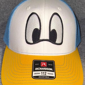 Richardson hat eyes, Embroidered Disney eyes, Looking at you, Eyes in the back of your head hat.