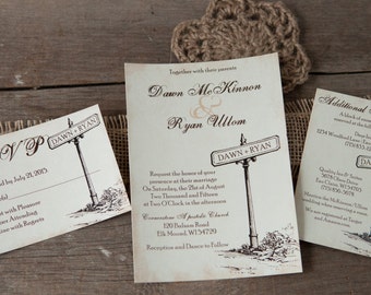 western wedding invitations etsy western wedding invitations