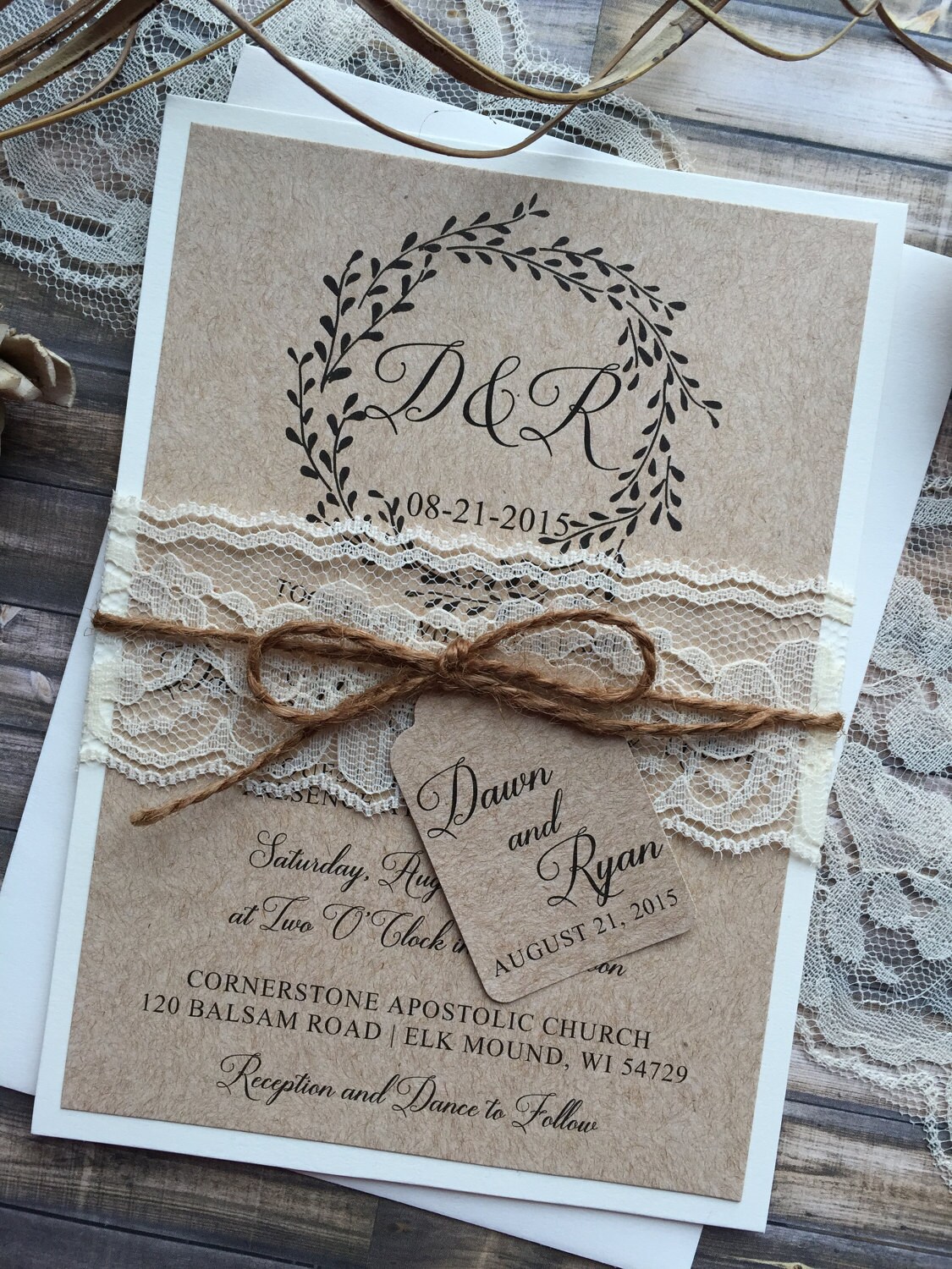 Etsy Vintage Wedding Invitations 3