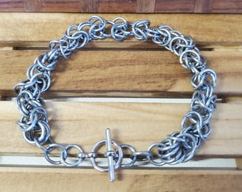 Large Men's Byzantine Chain Bracelet