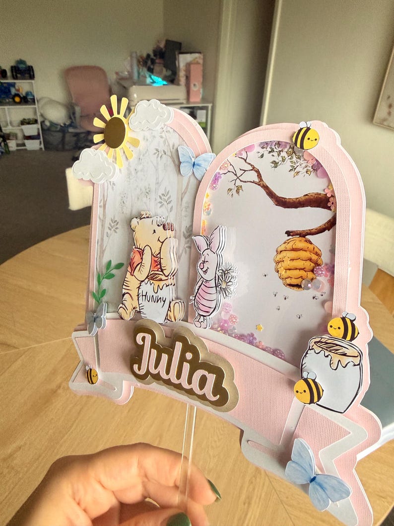 Custom 3D Winnie the Pooh Cake Topper, Birthday Party Decoration, Baby ...