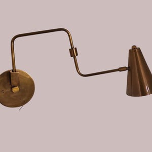 1 Light Antique patina Swing wall sconce - Mid century wall sconce - wall lamp - wall light - vanity lamps - Bedside light adjustable light