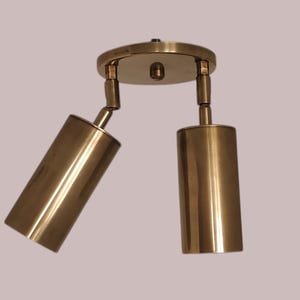 2 Light Antique brass pendant light - Semi flush Mount Pendant light fixture - brass sputnik light fixture - Kitchen Ceiling light Fixture