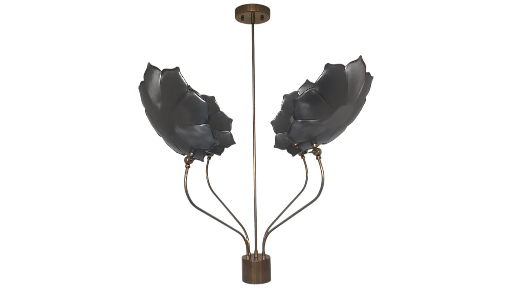 1950年代ミッドセンチュリー真鍮スプートニクシャンデリア4灯