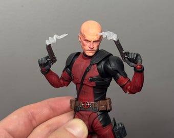 Escultura de cabeza de Deadpool desenmascarado, escala 1/12