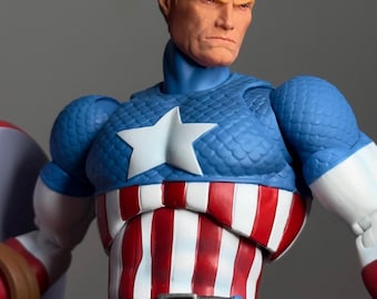 1/6カスタムヘッド　キャプテン・アメリカ　スティーブ・ロジャース 1/6スケール マーベル キャプテン・アメリカ スティーブ・ロジャース