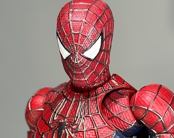 Mafex Tobey Przyjazny Sąsiedztwo SpiderMan Niestandardowa maska Raimi Rzeźba głowy