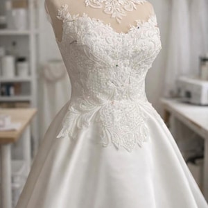 Custom Couture Bridal Gown | Handmade Made-to-Order Wedding Dress image 4