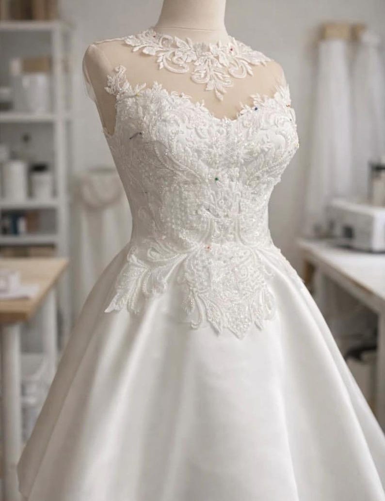 Custom Couture Bridal Gown | Handmade Made-to-Order Wedding Dress image 4