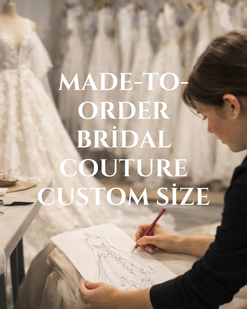 Custom Couture Bridal Gown | Handmade Made-to-Order Wedding Dress image 1