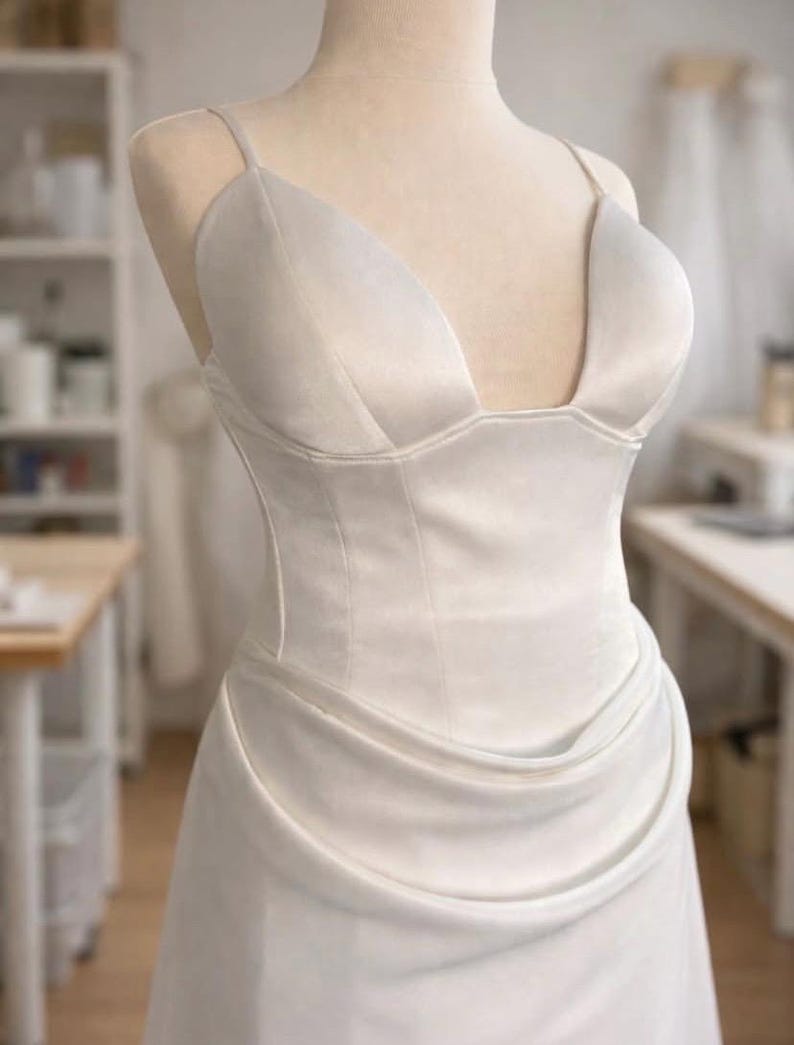 Custom Couture Bridal Gown | Handmade Made-to-Order Wedding Dress image 8