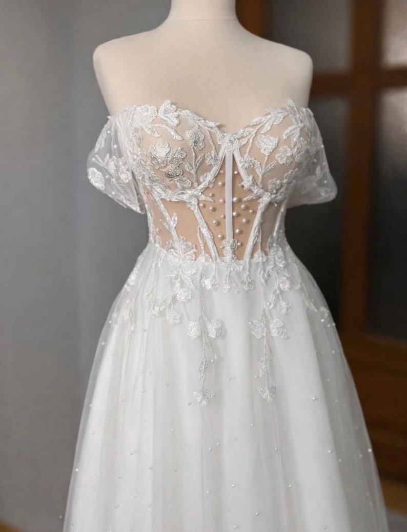 Custom Couture Bridal Gown | Handmade Made-to-Order Wedding Dress image 6