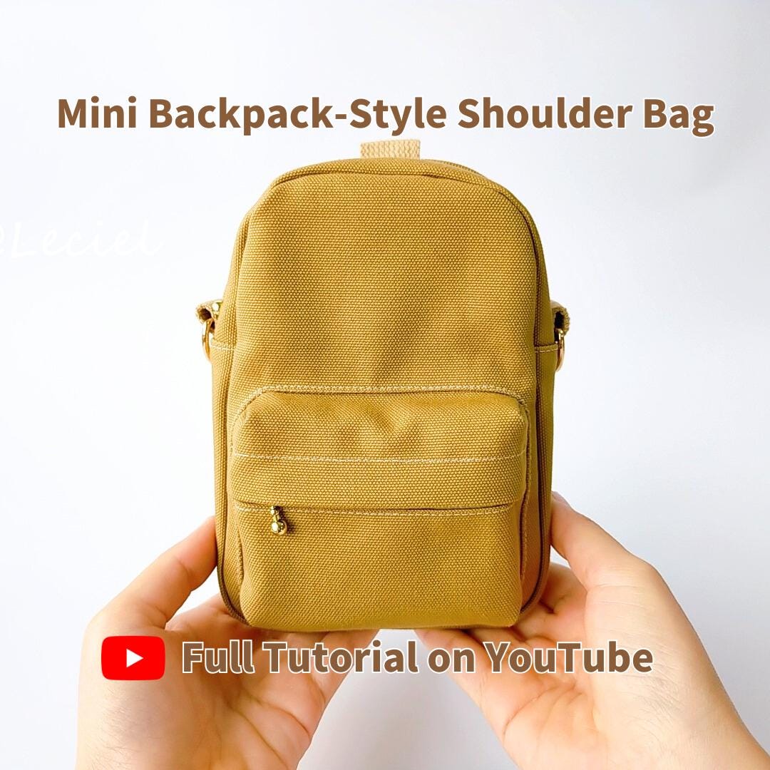 Small Backpack Pattern Pdf Mini Backpack Sewing Pattern | Small Crossbody Backpack PDF Pattern ...