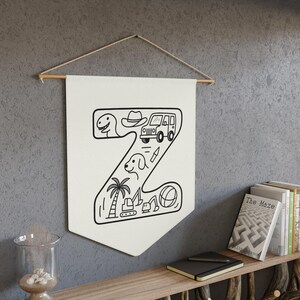 Decorazione murale con gagliardetti, decorazione per cameretta con iniziali per bambini, striscione per sala giochi, decorazione per cameretta, cartello con nome personalizzato