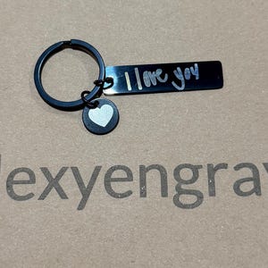 Personalized Handwriting Keychain: Engraved Stainless Steel Memorial Keepsake