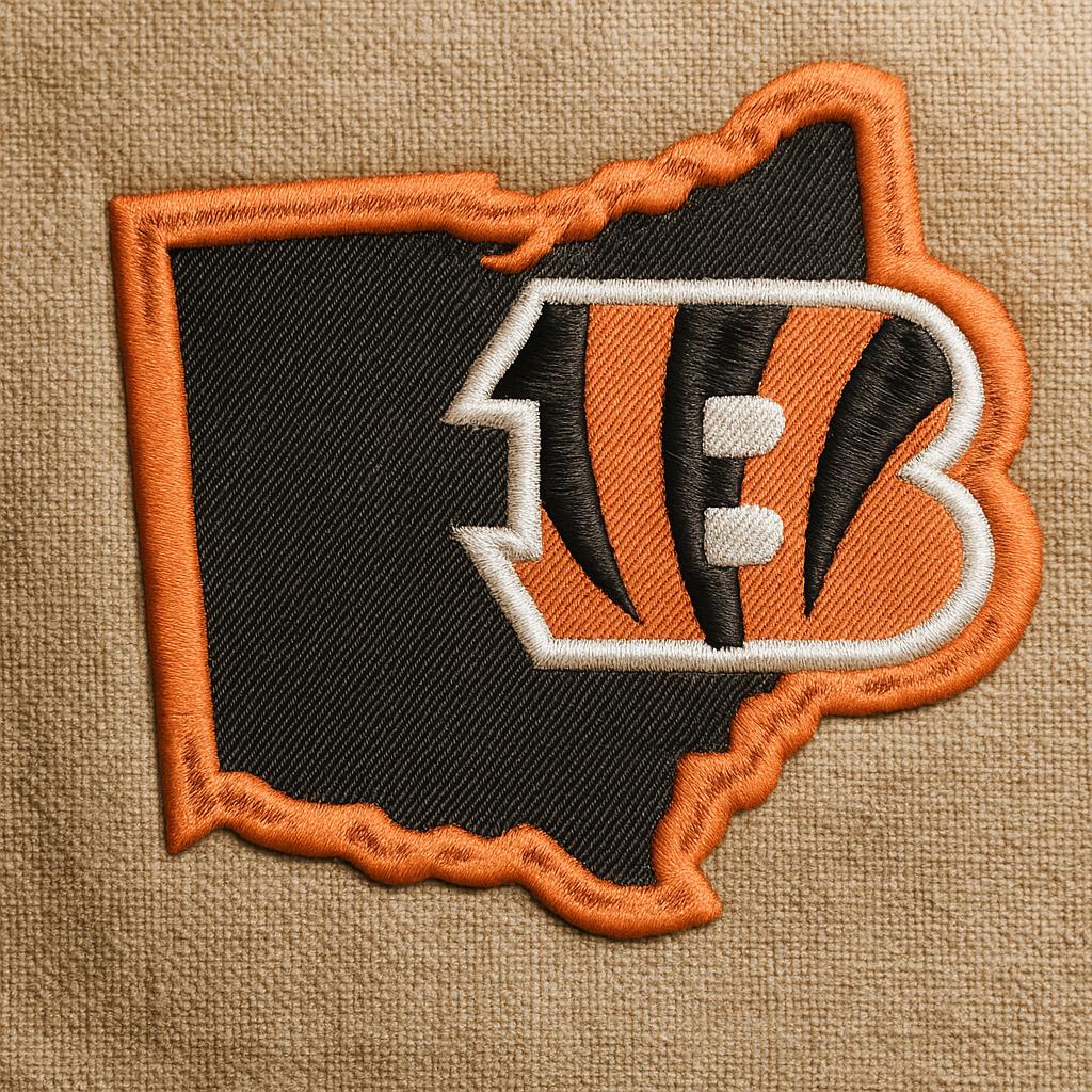 Bengals Embroidery Machine File, Digital File, Leopard Go Bengals, Bengals, Bengal Ohio Outline, Gift For Her Or Him, Game day dst pes