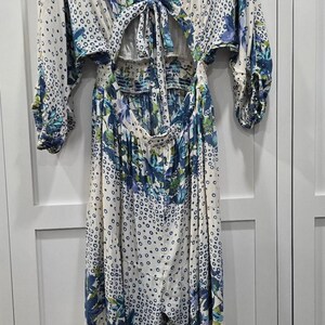 Free People Paradise Jumpsuit – Blue & White – Size Large*Discounted image 4
