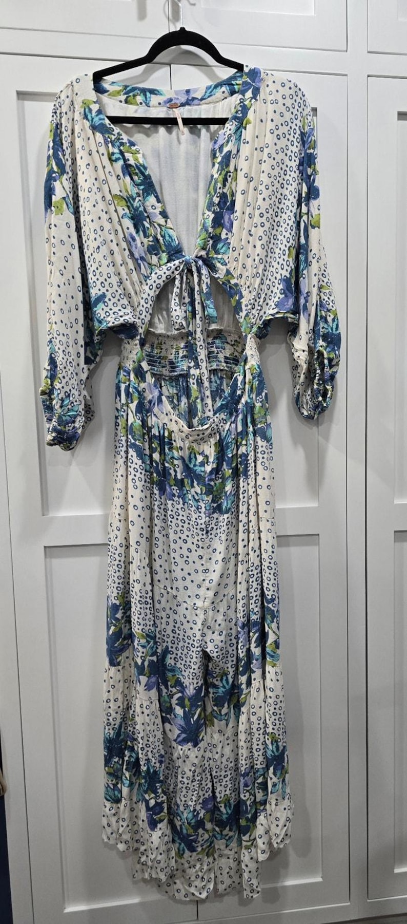 Free People Paradise Jumpsuit – Blue & White – Size Large*Discounted image 4