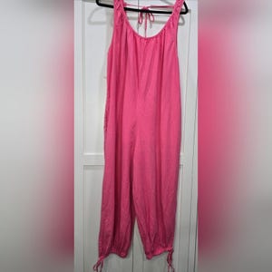 Urban Outfitters Pink Linen Blend Jumpsuit*Discounted image 3