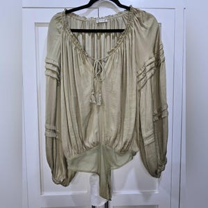 Free People Olive Green Long Sleeve Thong Bodysuit - Small (Discounted) zdjęcie 10