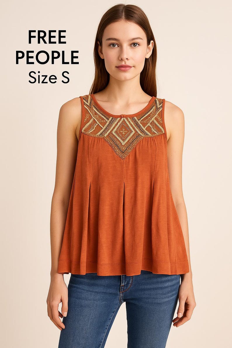 Camiseta de tirantes con espalda abierta y bordado metálico Libertine de Free People (talla pequeña) imagen 1