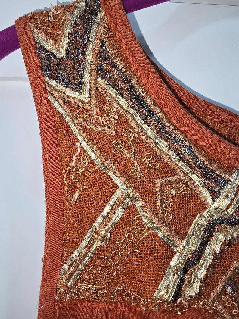 Camiseta de tirantes con espalda abierta y bordado metálico Libertine de Free People (talla pequeña) imagen 4