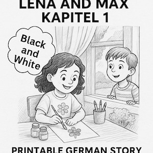 Printable German Story for Kids: Lena and Max Kapitel 1 | Story, Worksheets, Flashcards, Audio
