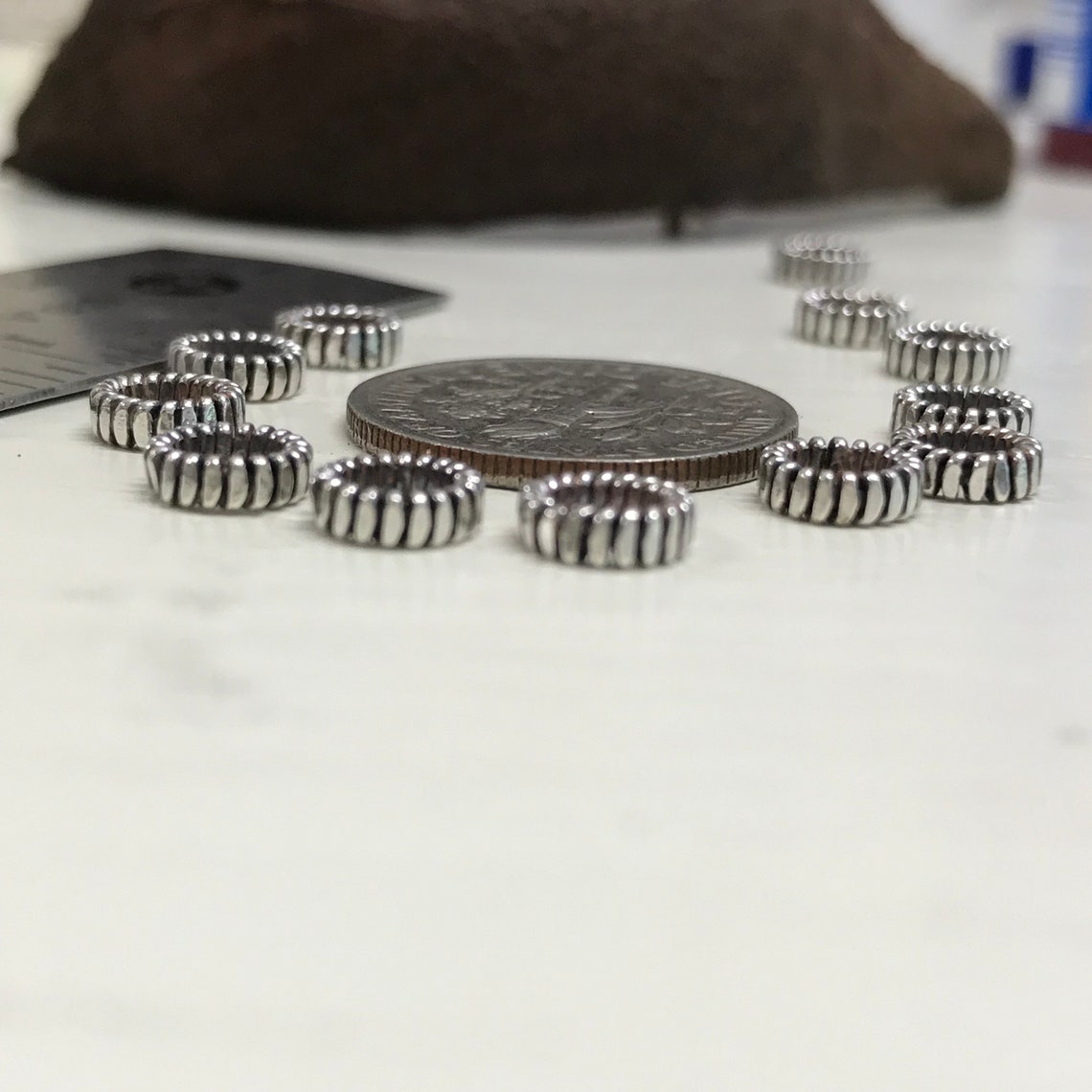 4 rustikale Runde Sterling Silber geschlossen Jump Ringe | Etsy