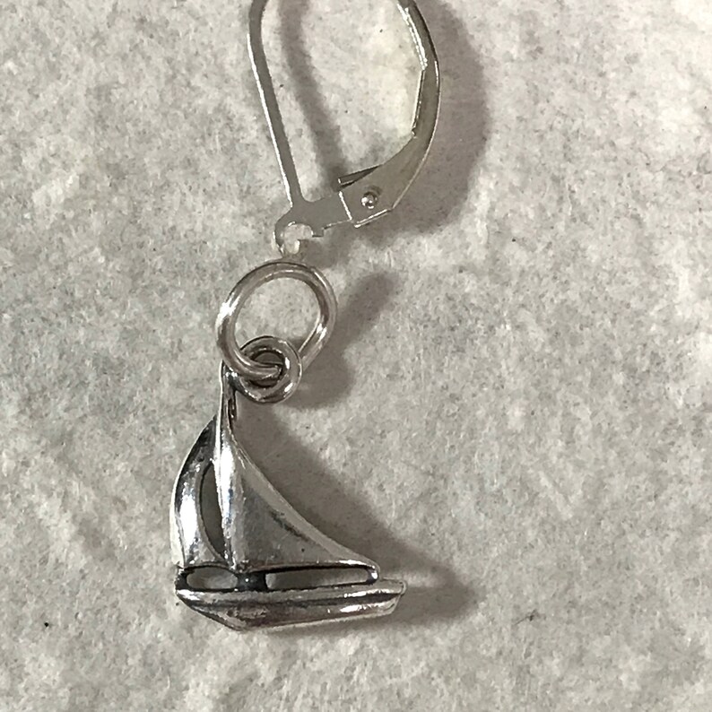 Sterling Silver Sail Boat Charm Smooth Sailing Nautical Etsy