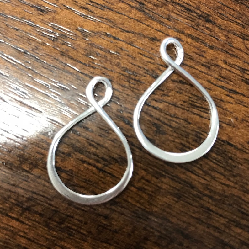 20mm Chandeliers Connectors Hallmarked 925 Oakhill Silver L80 2 Sterling Silver Infinity Ear Wire Hoop Dangles Links Eternity