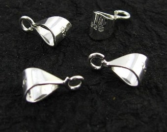 2 Sweet and Simple - Sterling Silver Bails - 8.8mm x 4.8mm Oakhill Silver Supply - Oakhill Silver Supply B4