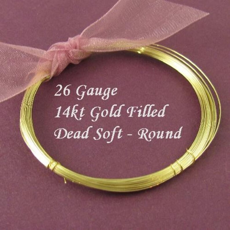 DS26GF10 4 Pearls Briolettes Gems Beads Oakhill Silver Supply 26 Gauge Gold Filled Wire Dead Soft Round 10 Ft Thin Jewelry Wire