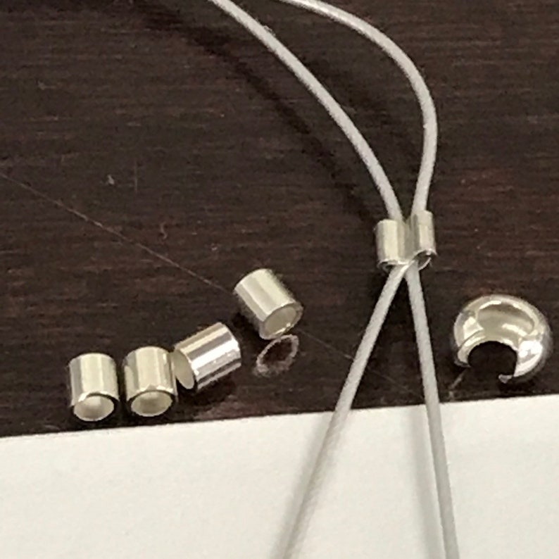 STERLING SILVER Crimp Covers 3.2mm 20 Pcs SS Jewelry Etsy