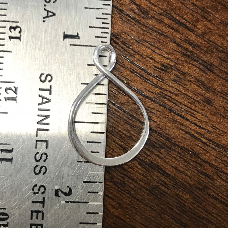 20mm Chandeliers Connectors Hallmarked 925 Oakhill Silver L80 2 Sterling Silver Infinity Ear Wire Hoop Dangles Links Eternity