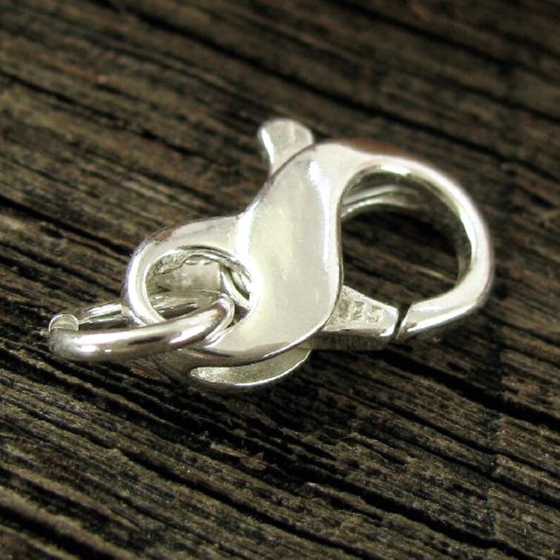 Large STERLING SILVER Lobster Claw Clasp 1 Figure 8 Etsy
