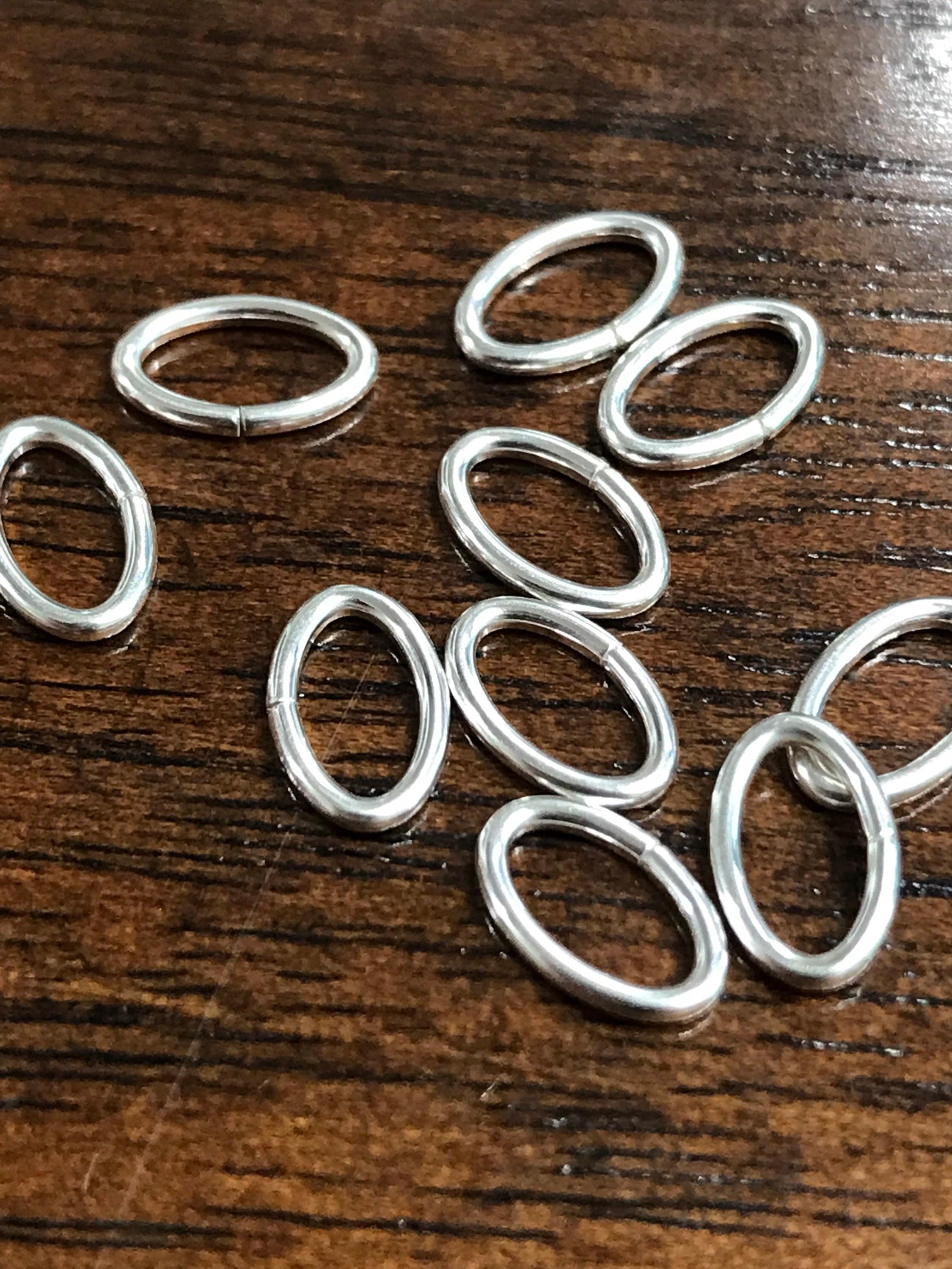 NEW Sterling Silver Oval Jump Rings 7.7mm X 4.9mm 19 Gauge Etsy